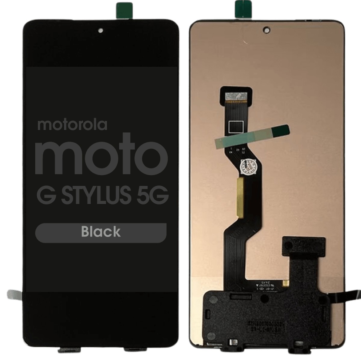 Pantalla OLED con táctil sin marco Reacondicionado para Moto G Stylus 5G (XT2419), Black