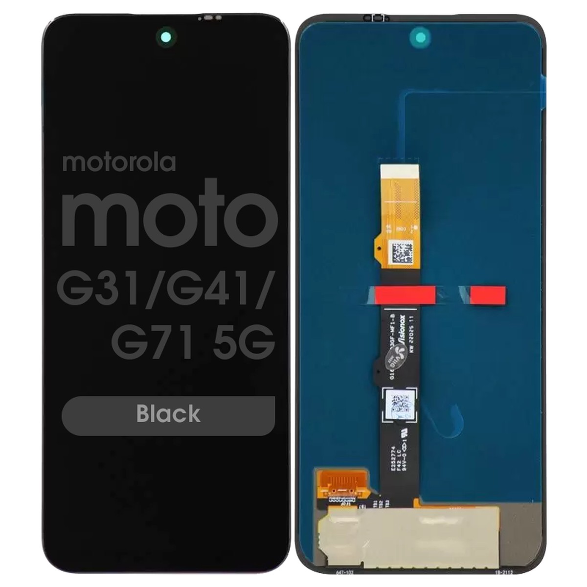 Pantalla OLED con táctil Reacondicionado para Moto G31 / G41 / G71 5G (XT2173), Black