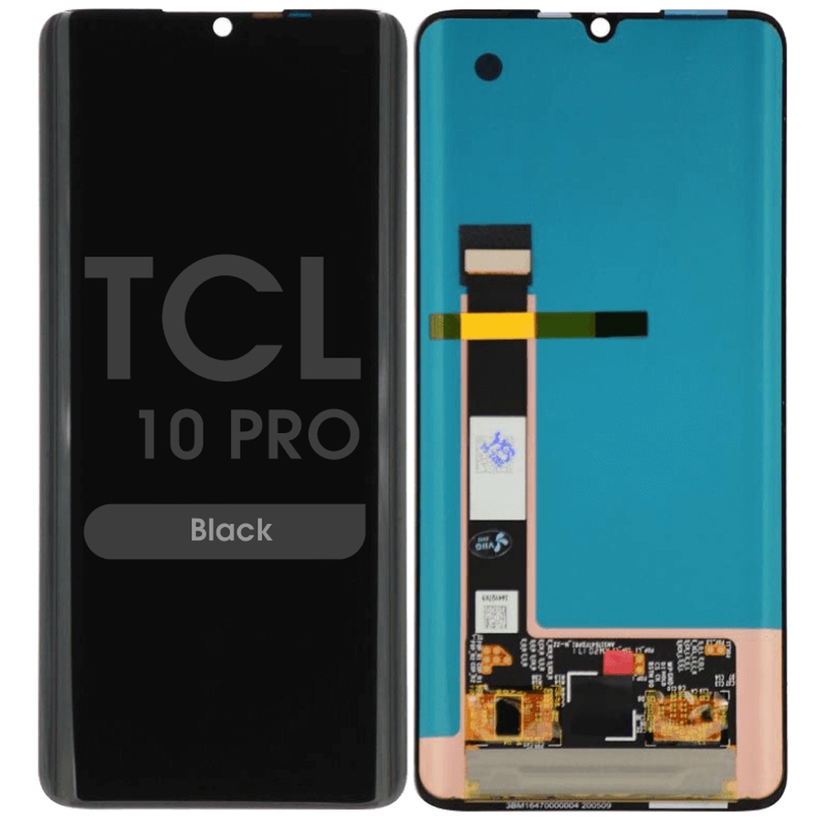 Pantalla OLED con táctil sin marco Reacondicionado para TCL 10 Pro (T799B), Black