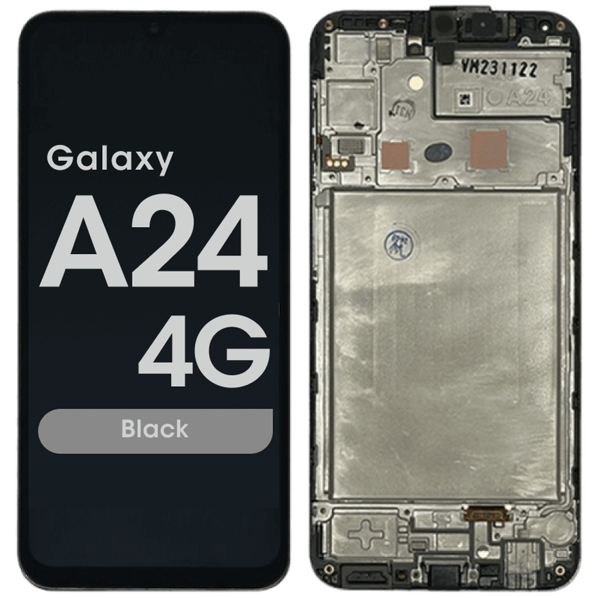 Pantalla OLED con táctil + marco Reacondicionado para Galaxy A24 4G, A245 / 2023 / Black