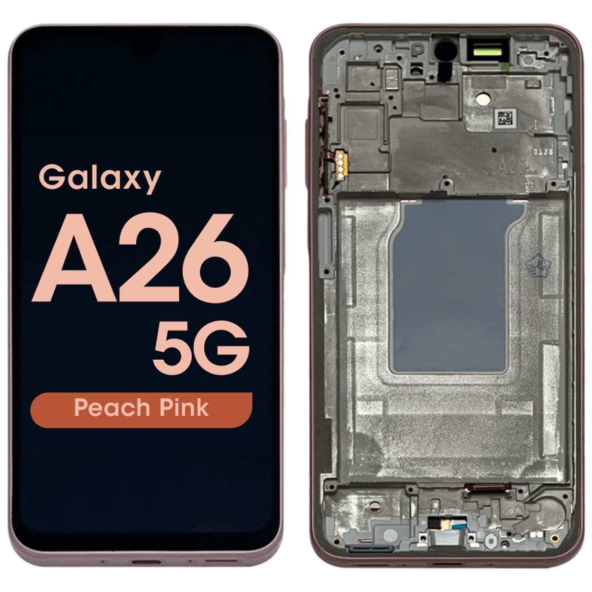 Pantalla OLED con táctil + marco Reacondicionado para Galaxy A26 5G, A266 / 2025 / Peach Pink