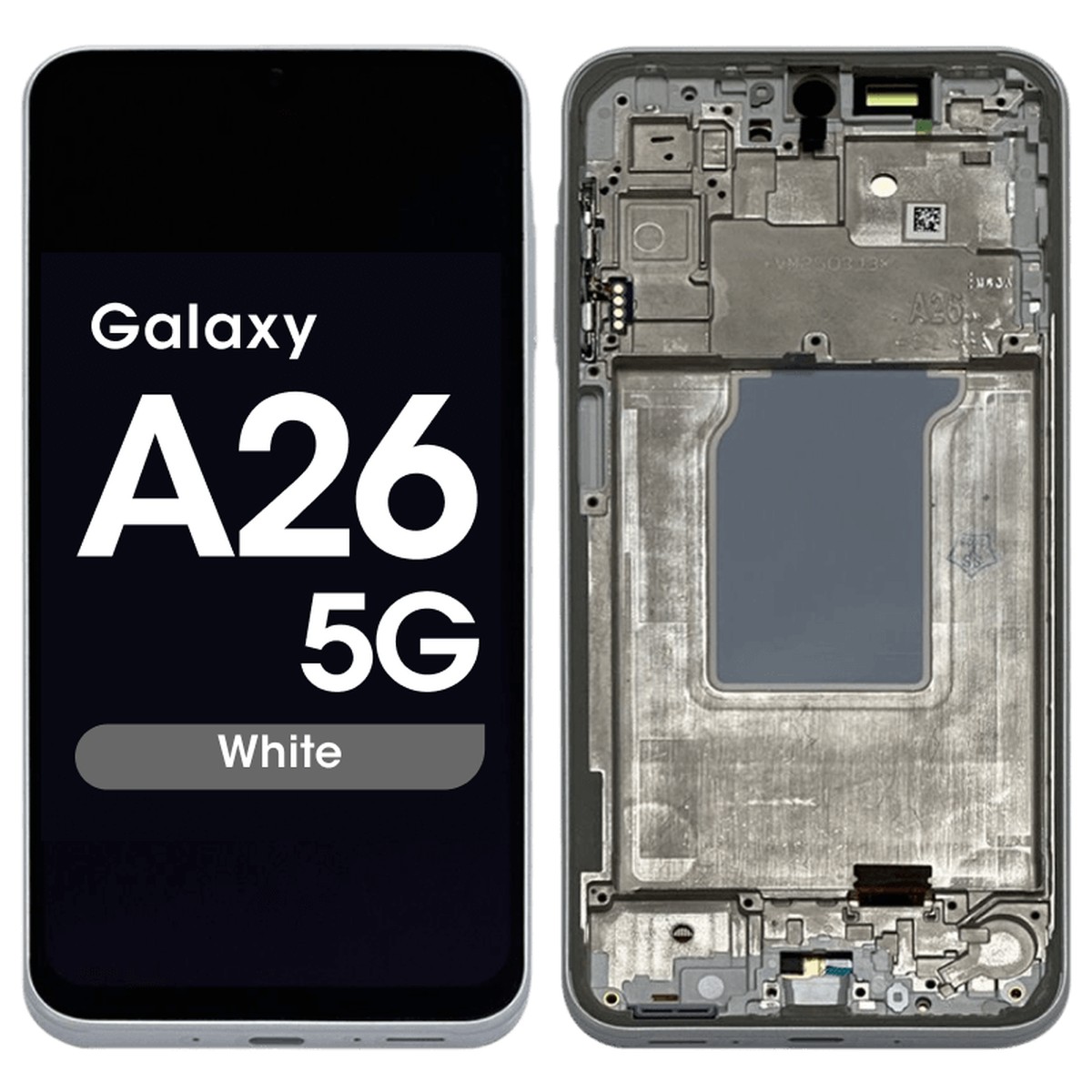 Pantalla OLED con táctil + marco Reacondicionado para Galaxy A26 5G, A266 / 2025 / White