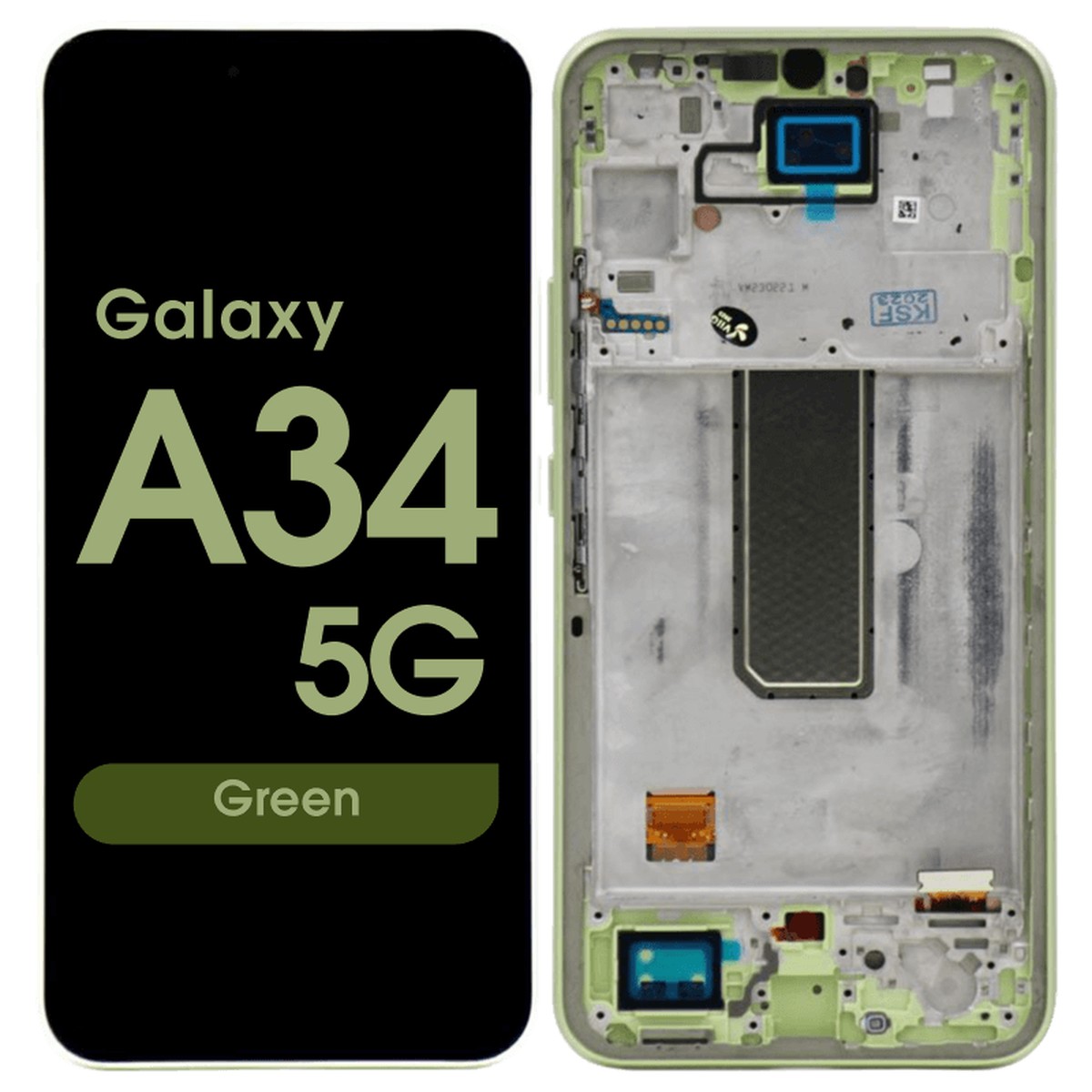 Pantalla OLED con táctil + marco Reacondicionado para Galaxy A34 5G, A346 / 2023 / Green