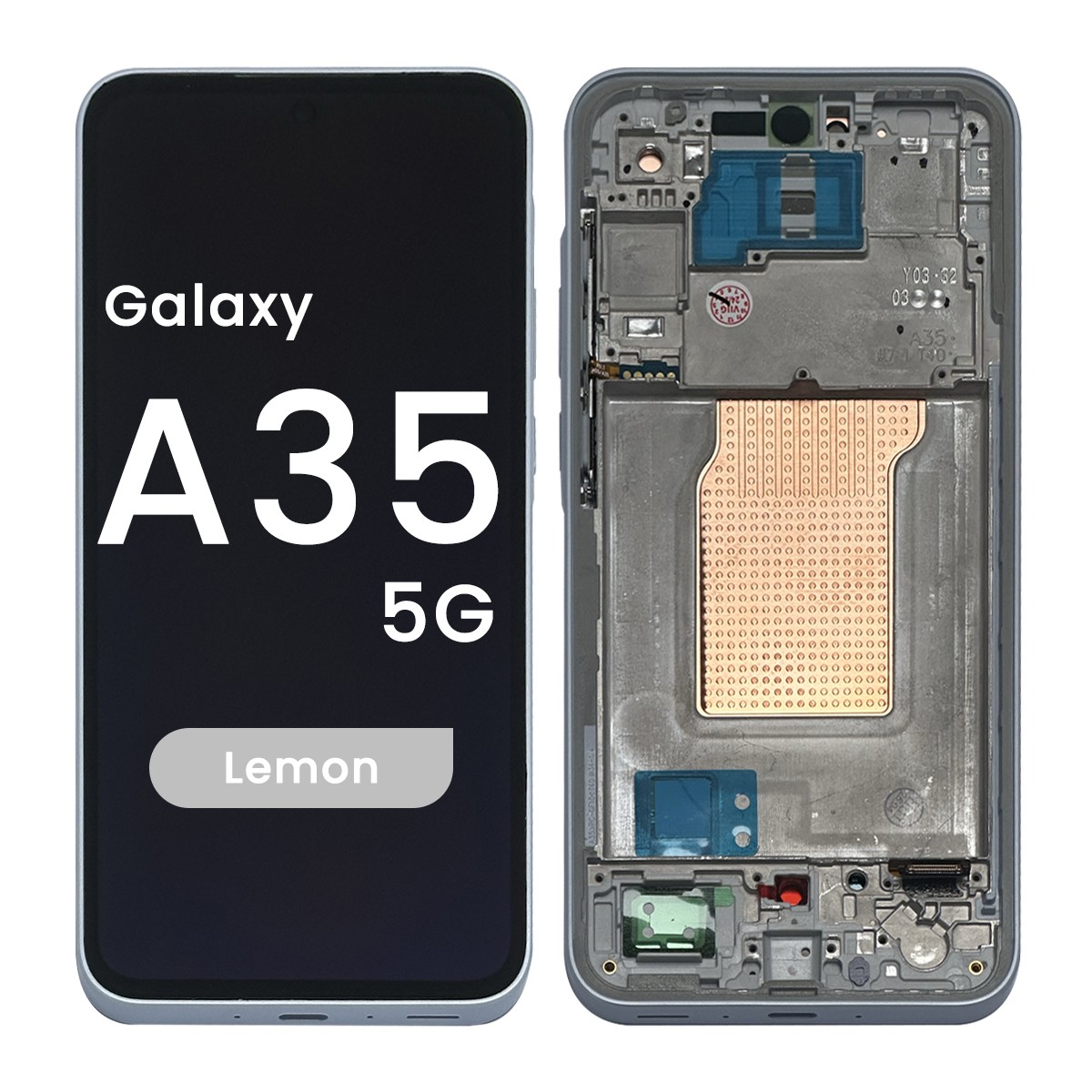 Pantalla OLED con táctil + marco Reacondicionado para Galaxy A35 5G, A356 / 2024 / Ice Blue