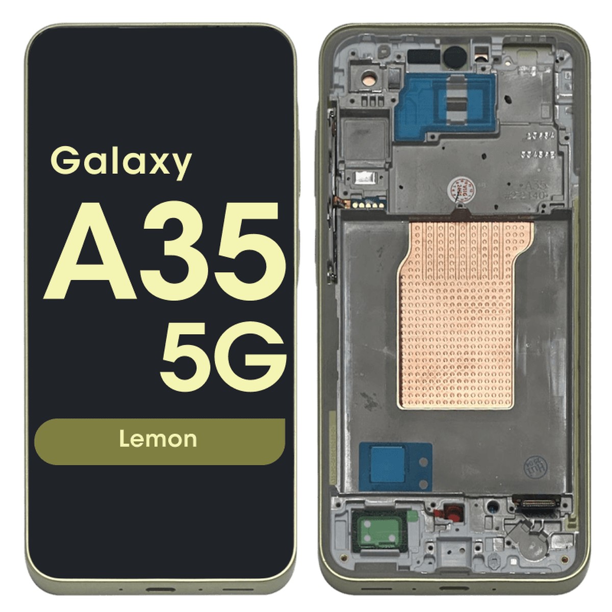 Pantalla OLED con táctil + marco Reacondicionado para Galaxy A35 5G, A356 / 2024 / Lemon