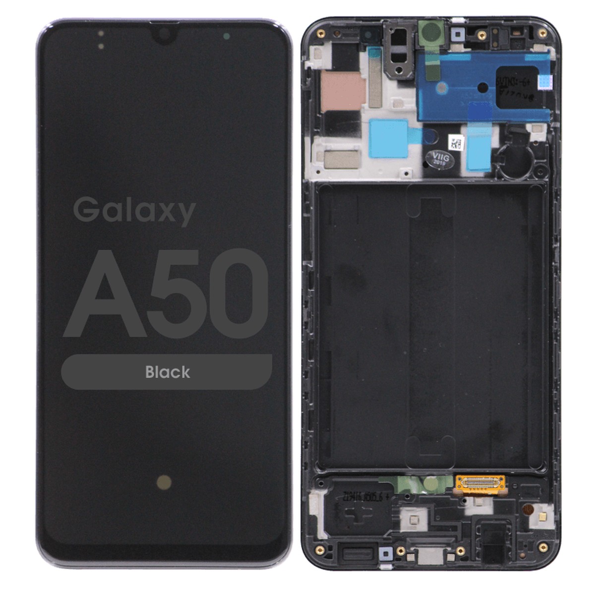 Pantalla OLED con táctil + marco Reacondicionado para Galaxy A50, Versión Internacional, 2019 / Black