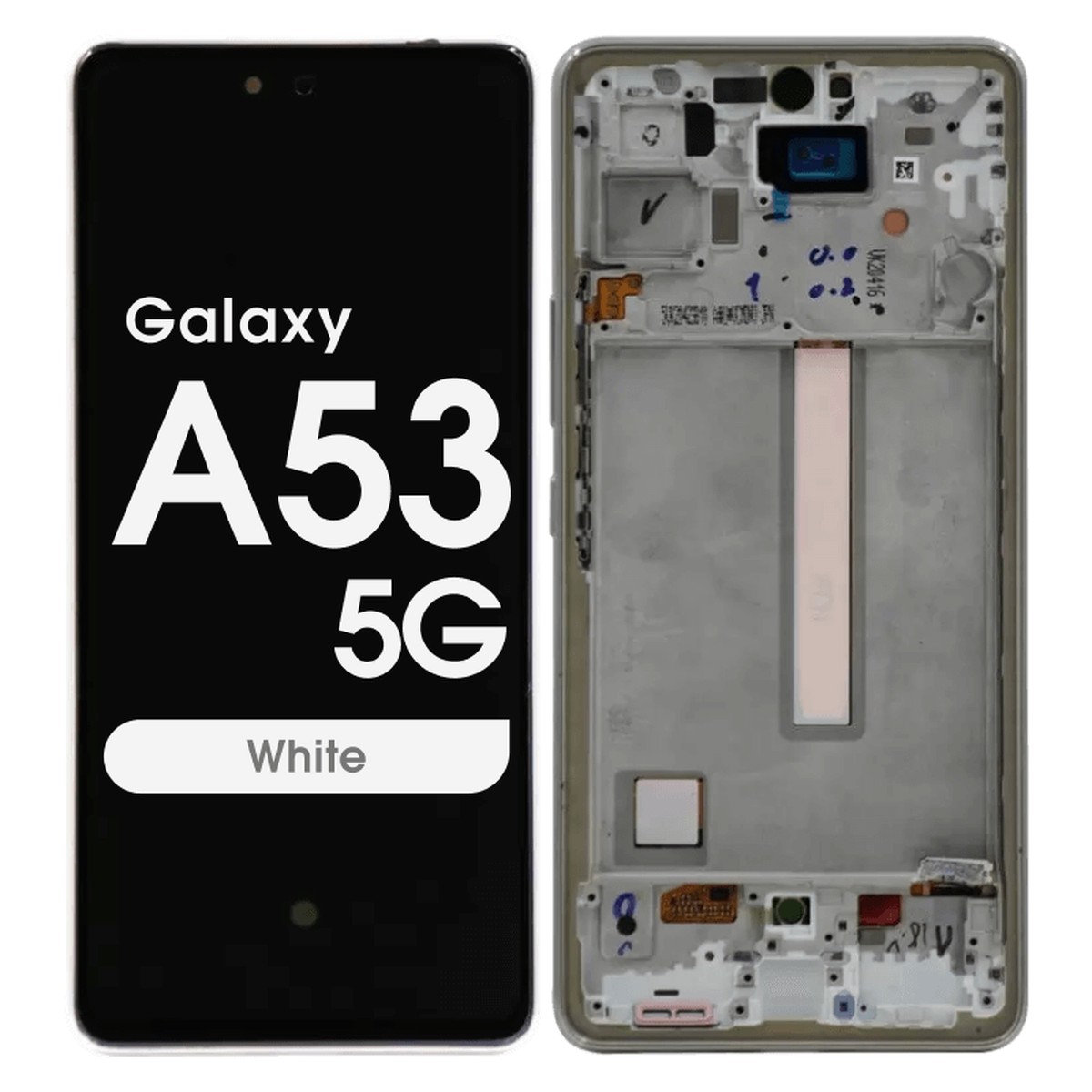 Pantalla OLED con táctil + marco Reacondicionado para Galaxy A53 5G, A536 / 2022 / White