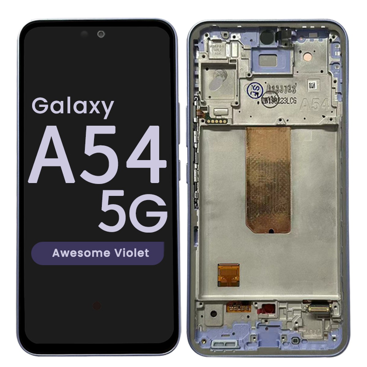 Pantalla OLED con táctil + marco Reacondicionado para Galaxy A54 5G, A546 / 2023 / Awesome Violet