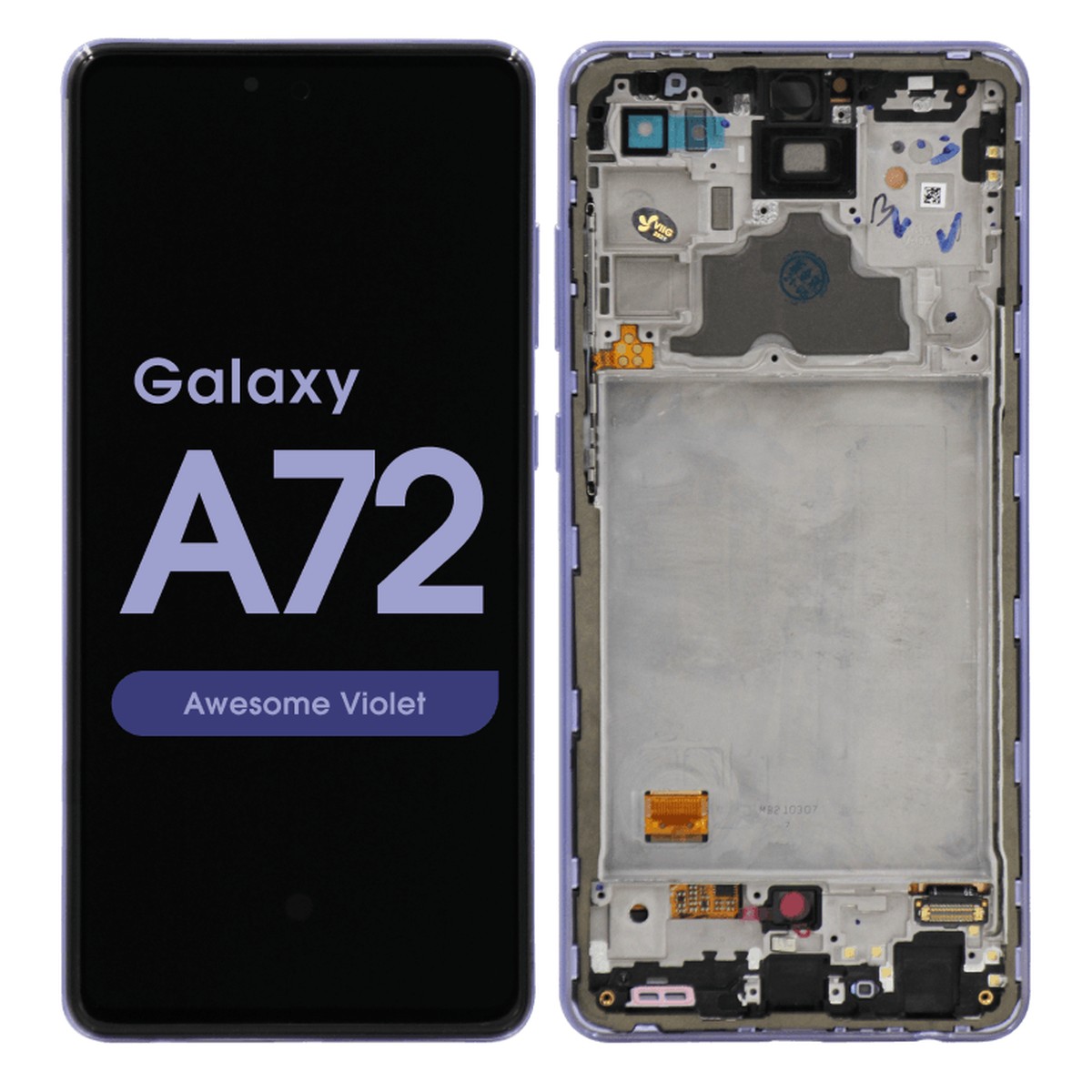Pantalla OLED con táctil + marco Reacondicionado para Galaxy A72, A725 / 2021 / Awesome Violet