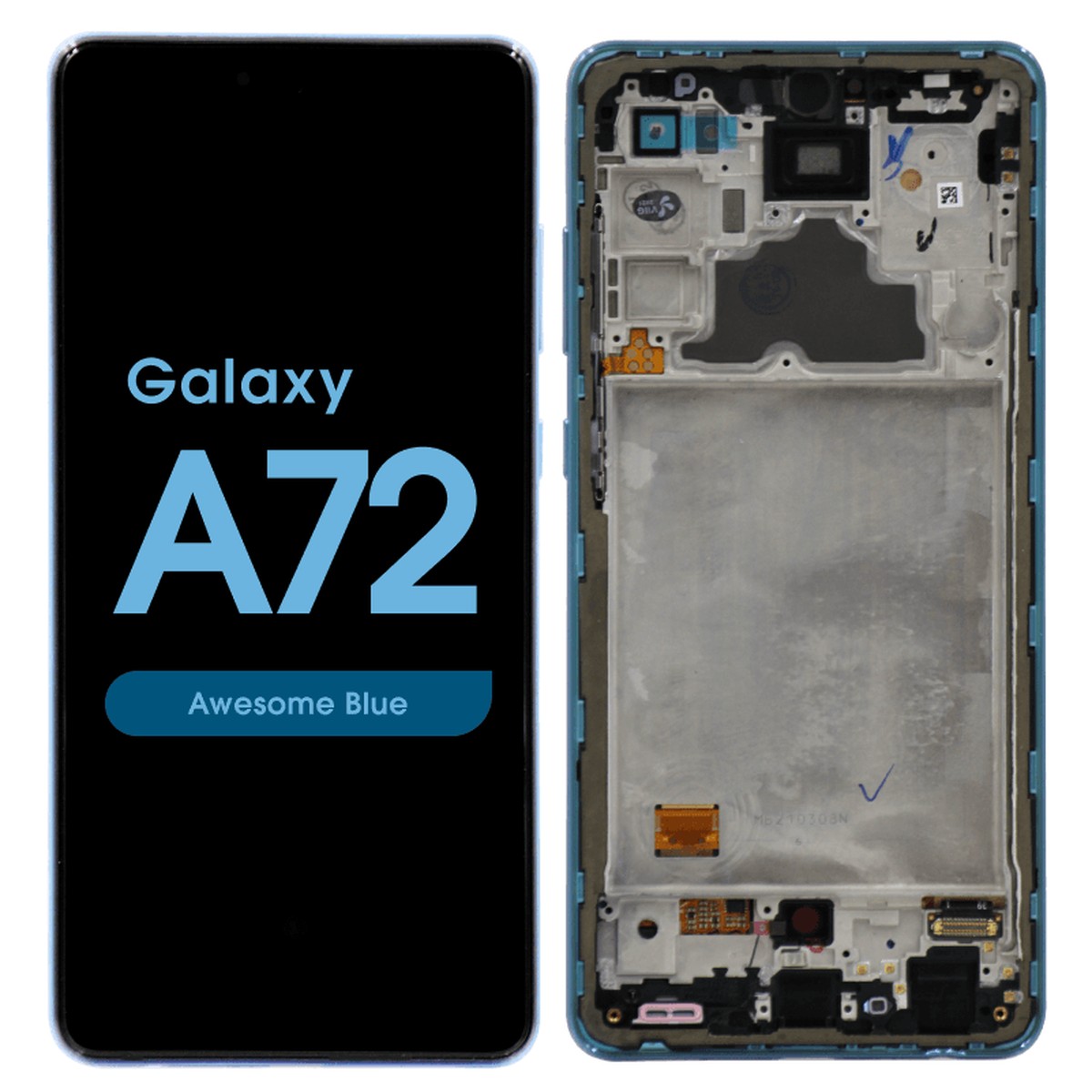 Pantalla OLED con táctil + marco Reacondicionado para Galaxy A72, A725 / 2021 / Awesome Blue