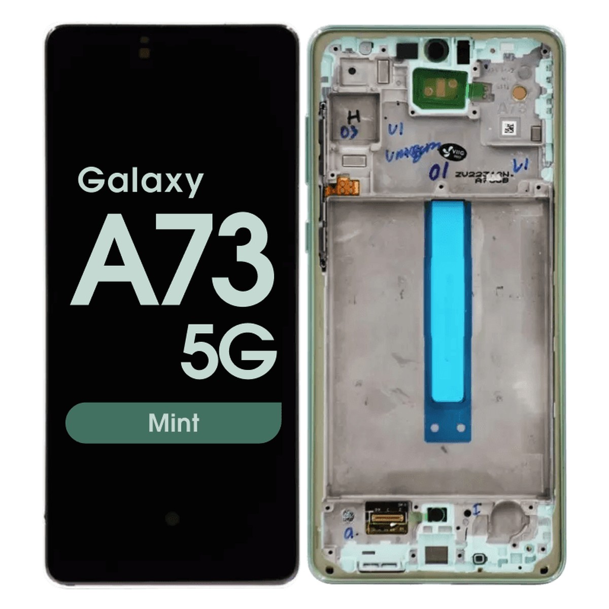 Pantalla OLED con táctil + marco Reacondicionado para Galaxy A73 5G, A736 / 2022 / Mint