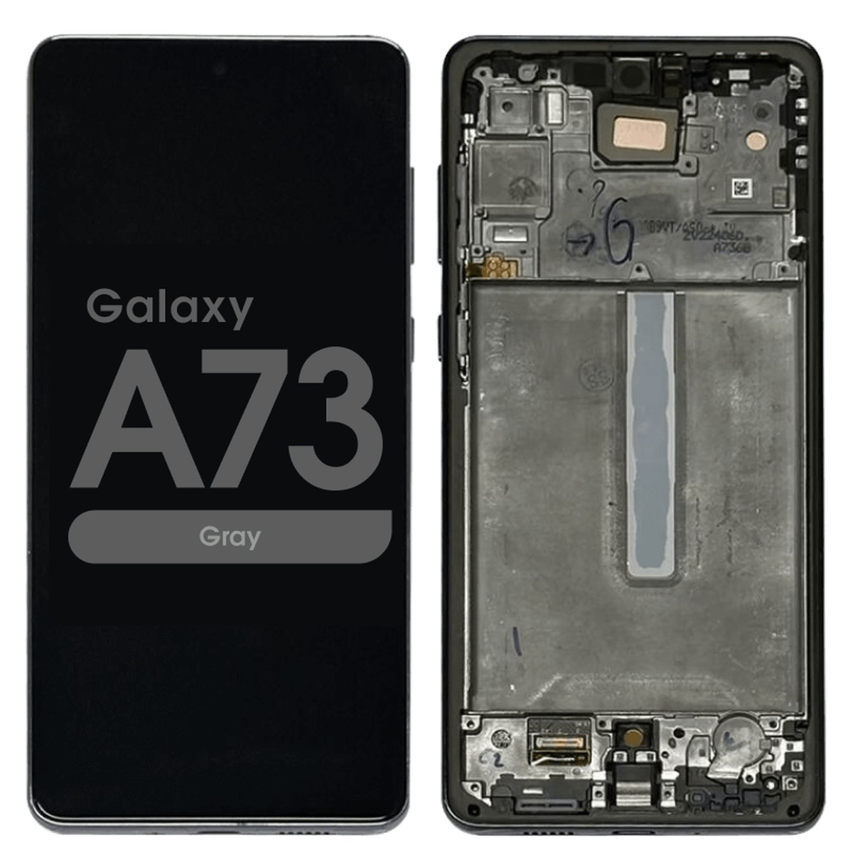 Pantalla OLED con táctil + marco Reacondicionado para Galaxy A73, A735 / 2022 / Gray