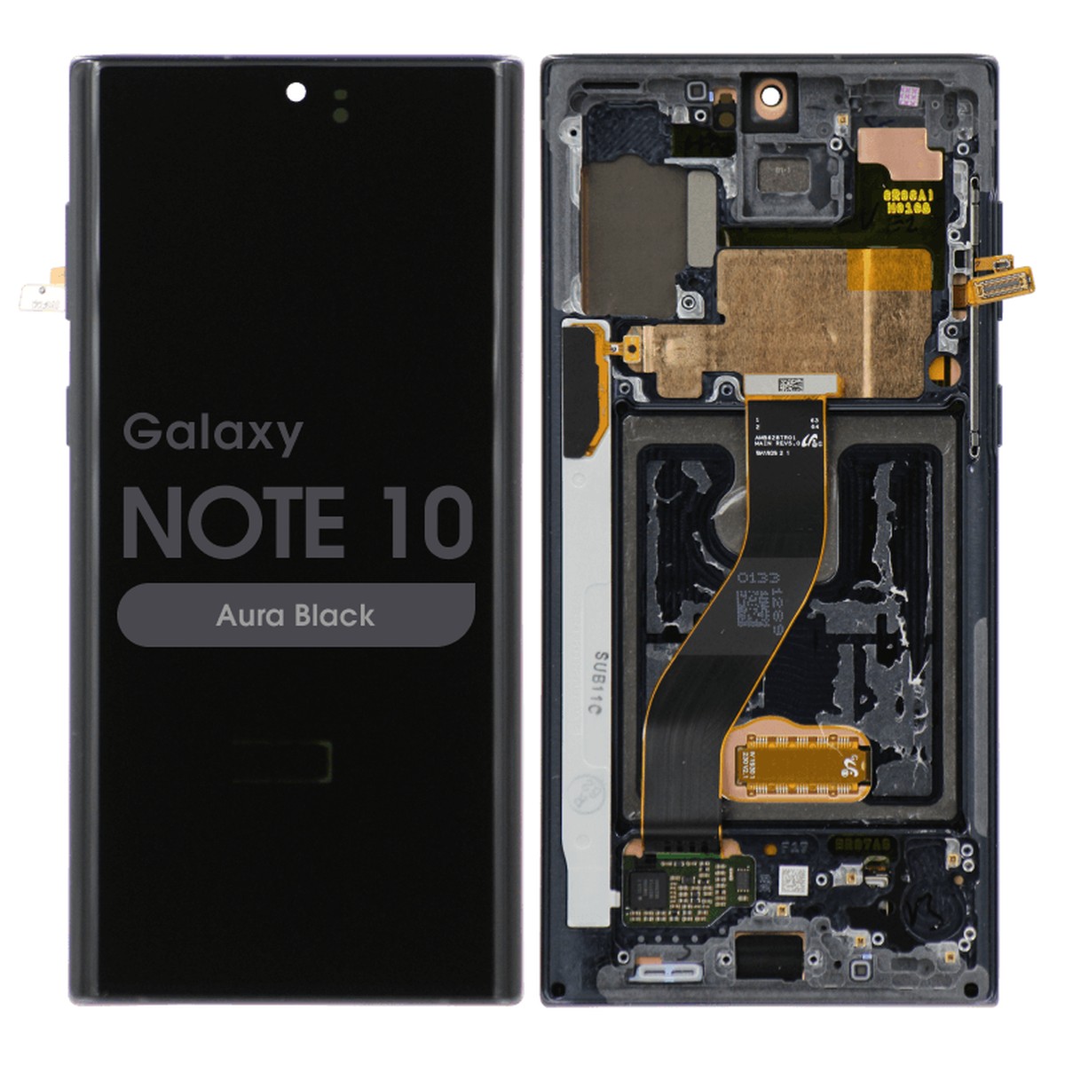 Pantalla OLED con táctil + marco Reacondicionado para Galaxy Note 10 (N970), Aura Black
