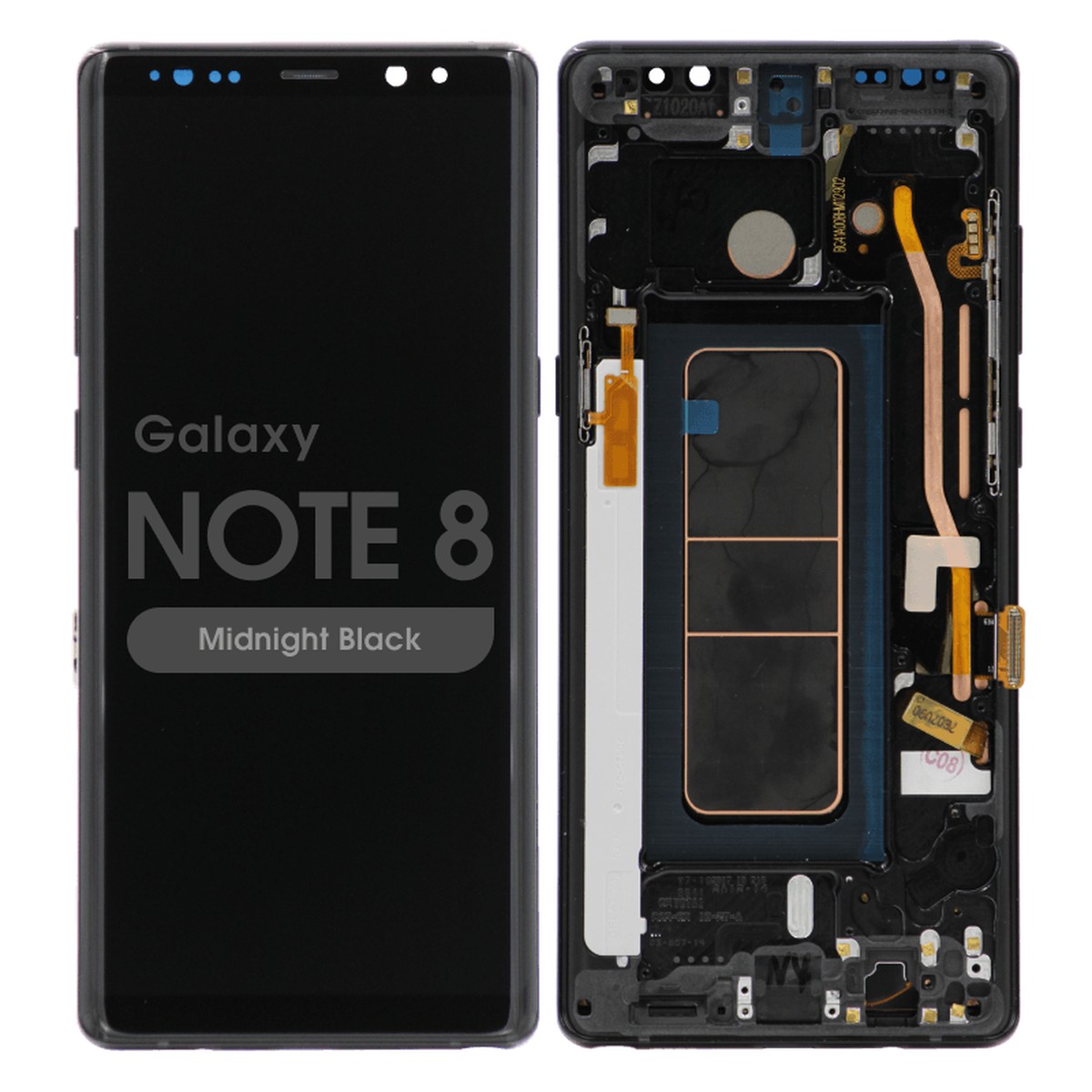 Pantalla OLED con táctil + marco Reacondicionado para Galaxy Note 8 (N950), Midnight Black
