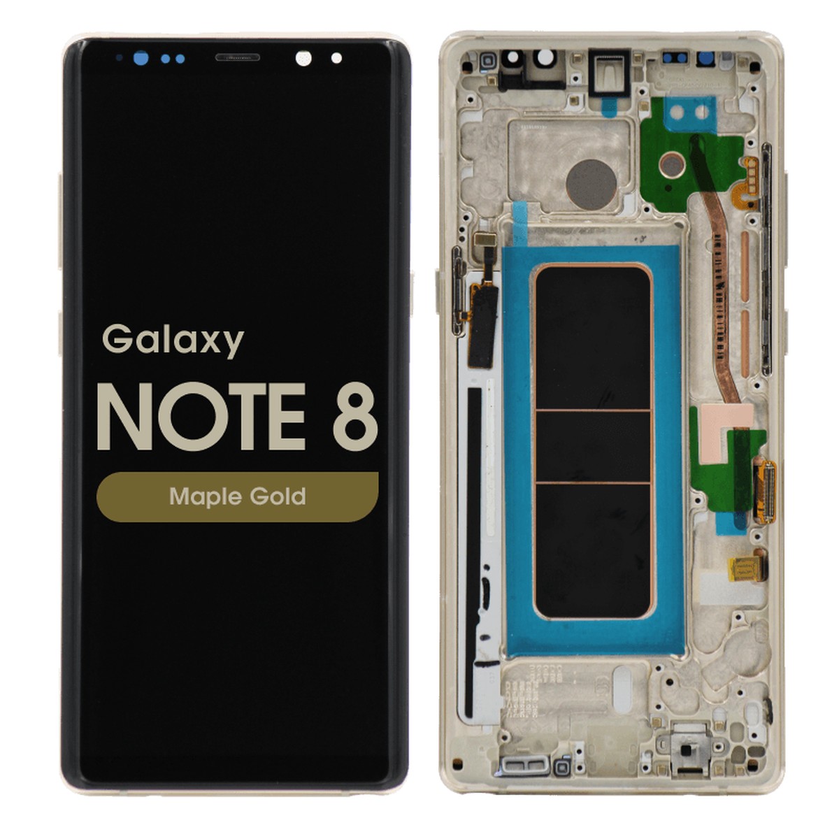 Pantalla OLED con táctil + marco Reacondicionado para Galaxy Note 8 (N950), Maple Gold