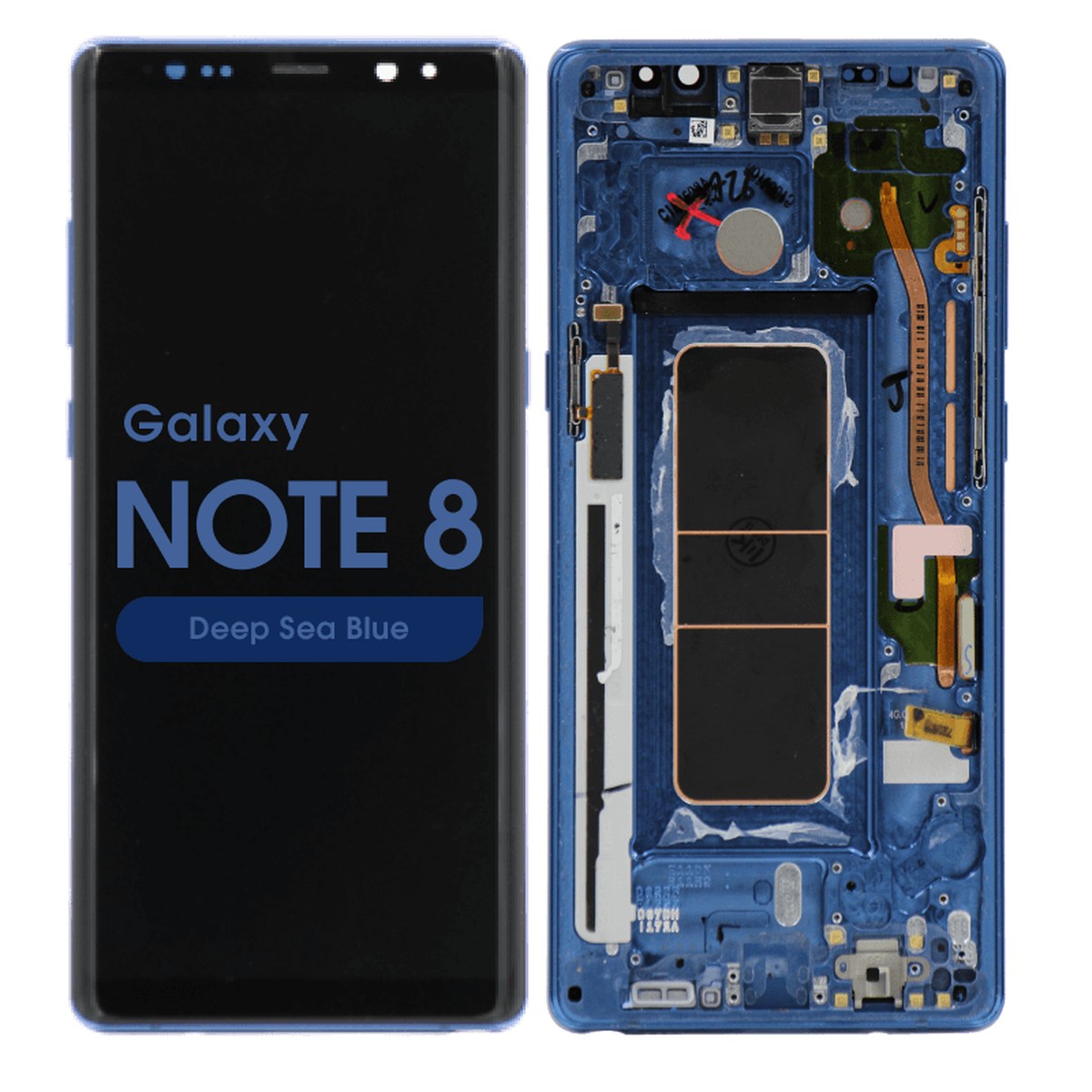 Pantalla OLED con táctil + marco Reacondicionado para Galaxy Note 8 (N950), Deep Sea Blue