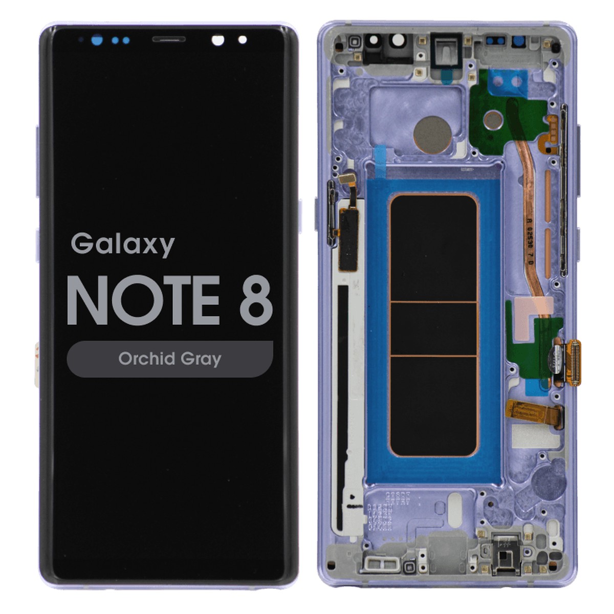 Pantalla OLED con táctil + marco Reacondicionado para Galaxy Note 8 (N950), Orchid Gray