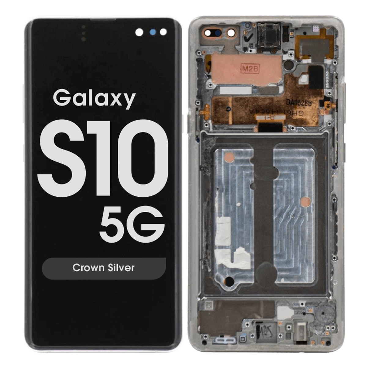 Pantalla OLED con táctil + marco Reacondicionado para Galaxy S10 5G (G977), Crown Silver