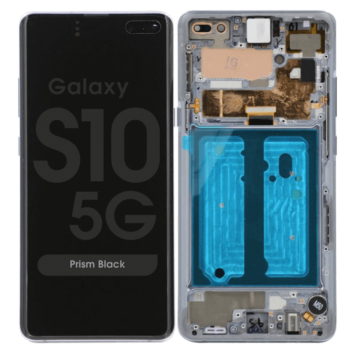 Pantalla OLED con táctil + marco Reacondicionado para Galaxy S10 5G (G977), Prism Black
