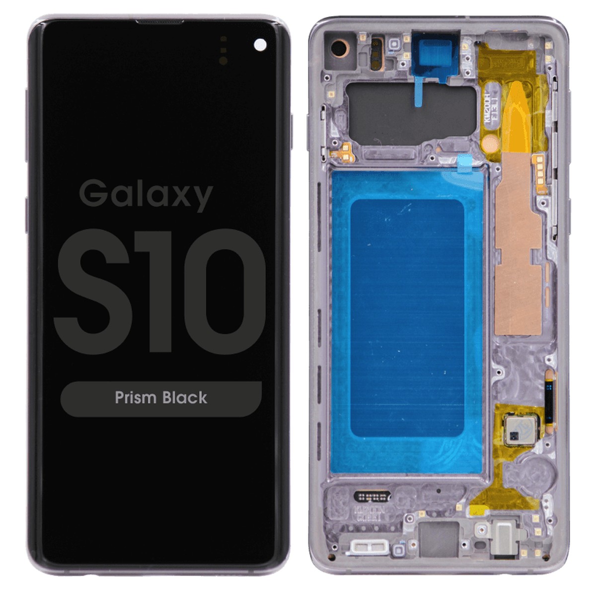 Pantalla OLED con táctil + marco Reacondicionado para Galaxy S10 (G973), Prism Black