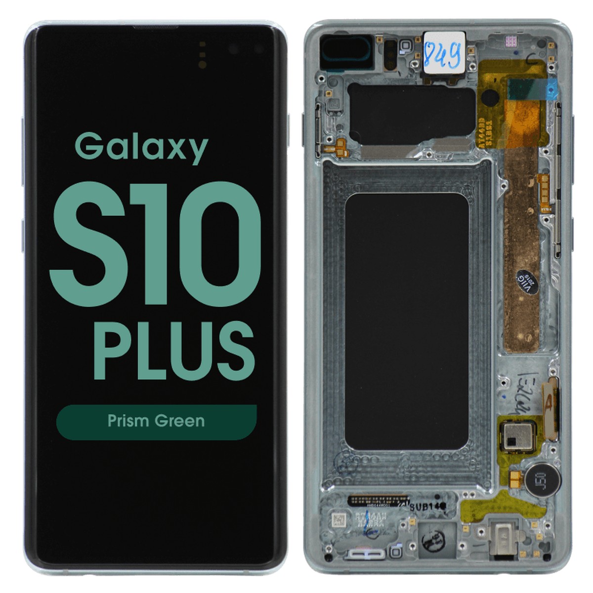 Pantalla OLED con táctil + marco Reacondicionado para Galaxy S10 Plus (G975), Prism Green