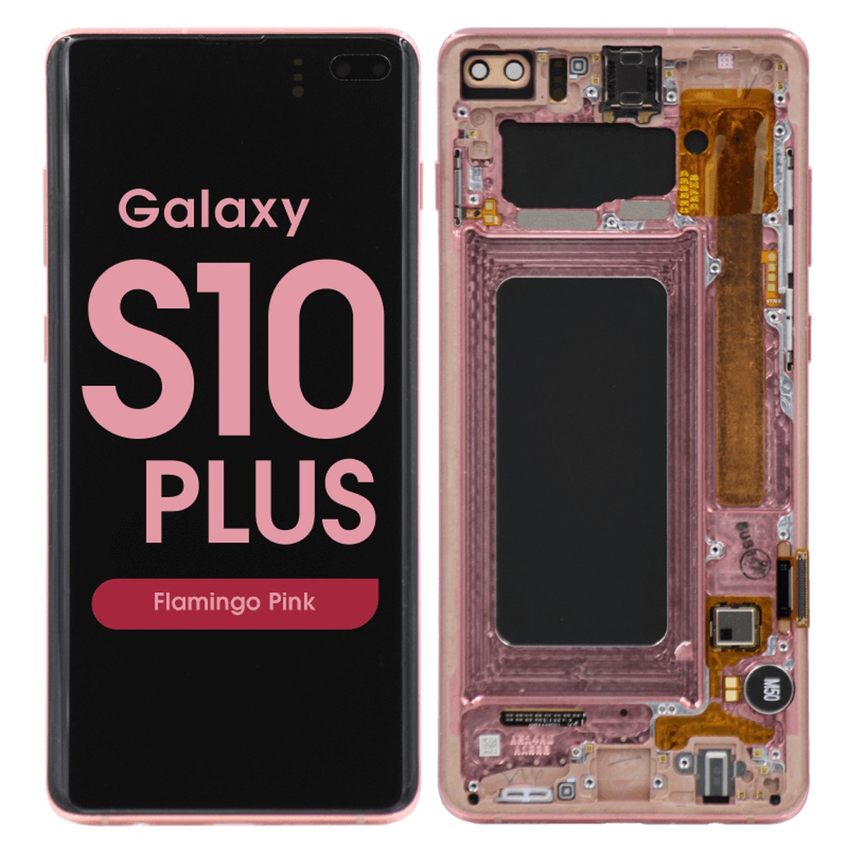 Pantalla OLED con táctil + marco Reacondicionado para Galaxy S10 Plus (G975), Flamingo Pink