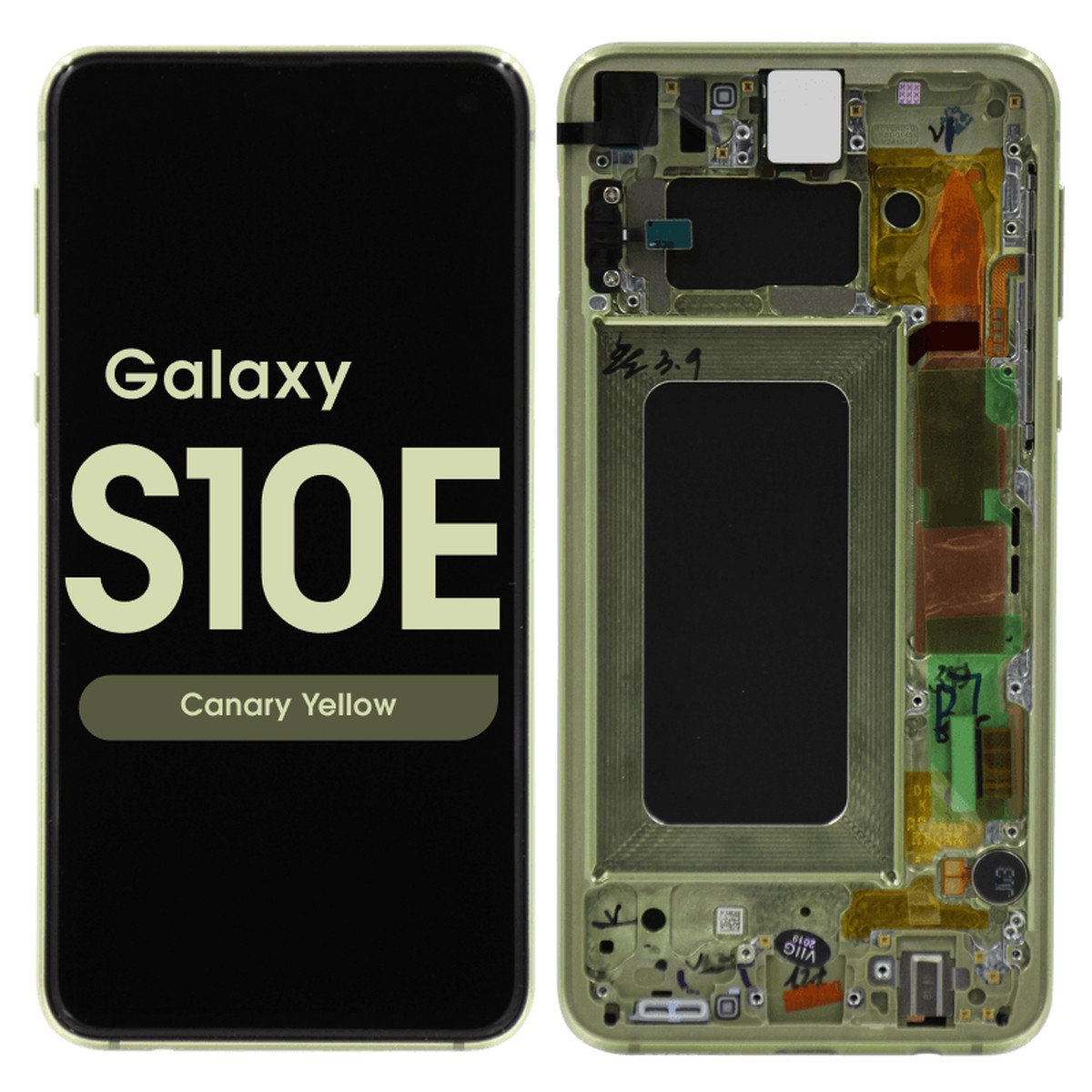 Pantalla OLED con táctil + marco Reacondicionado para Galaxy S10e (G970), Canary Yellow