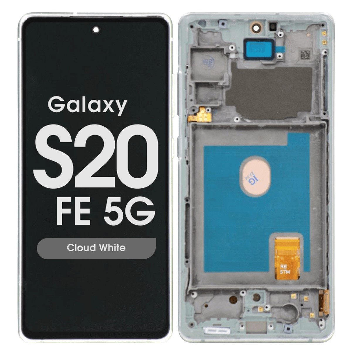 Pantalla OLED con táctil + marco Reacondicionado para Galaxy S20 FE 5G (G780/G781), Cloud White