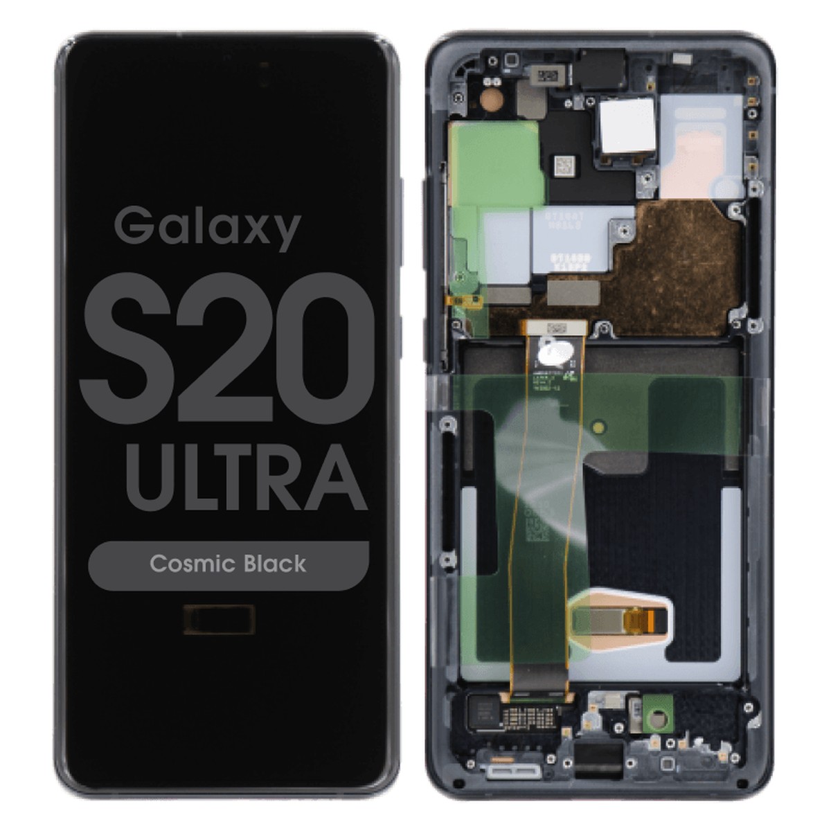 Pantalla OLED con táctil + marco Reacondicionado para Galaxy S20 Ultra (G988), Cosmic Black