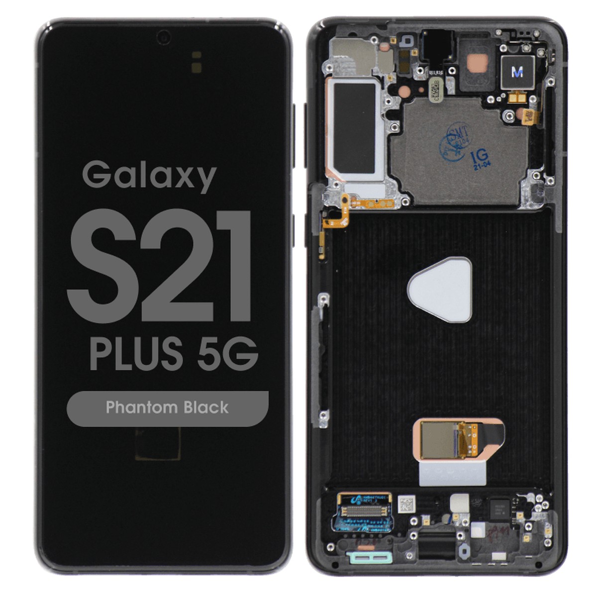 Pantalla OLED con táctil + marco Reacondicionado para Galaxy S21 Plus 5G (G996), Must Transfer Antenna for Verizon / Phantom Black