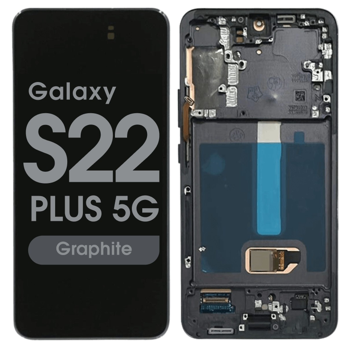 Pantalla OLED con táctil + marco Reacondicionado para Galaxy S22 Plus 5G (S906), Versión US, Graphite