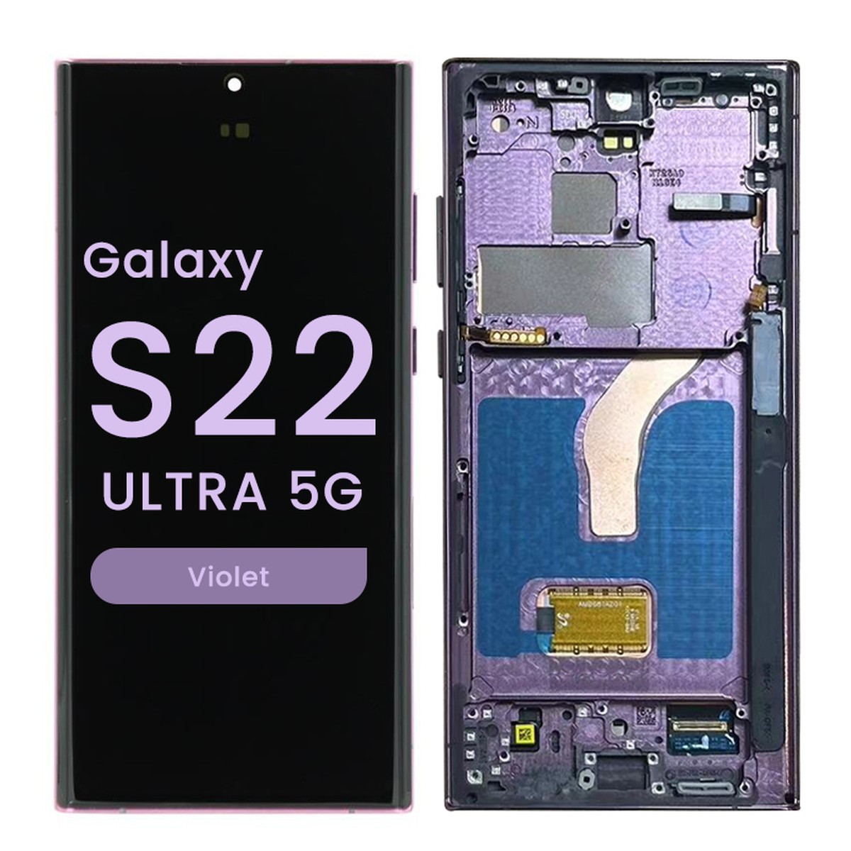 Pantalla OLED con táctil + marco Reacondicionado para Galaxy S22 Ultra 5G (S908U), Versión US, Burgundy