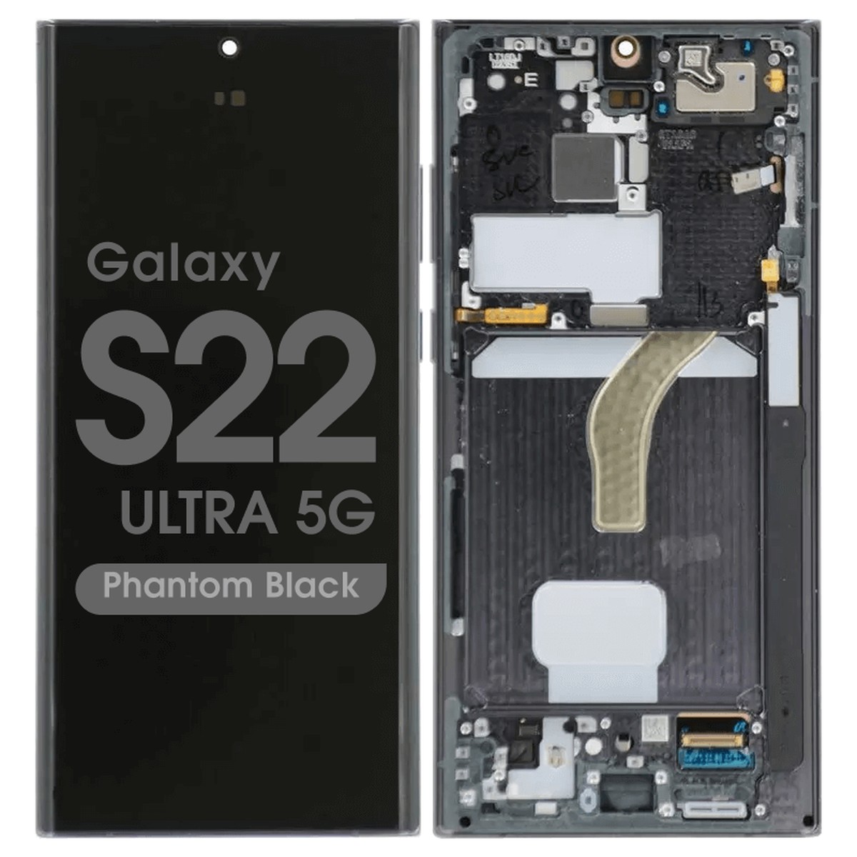 Pantalla OLED con táctil + marco Reacondicionado para Galaxy S22 Ultra 5G (S908U), Versión US, Phantom Black