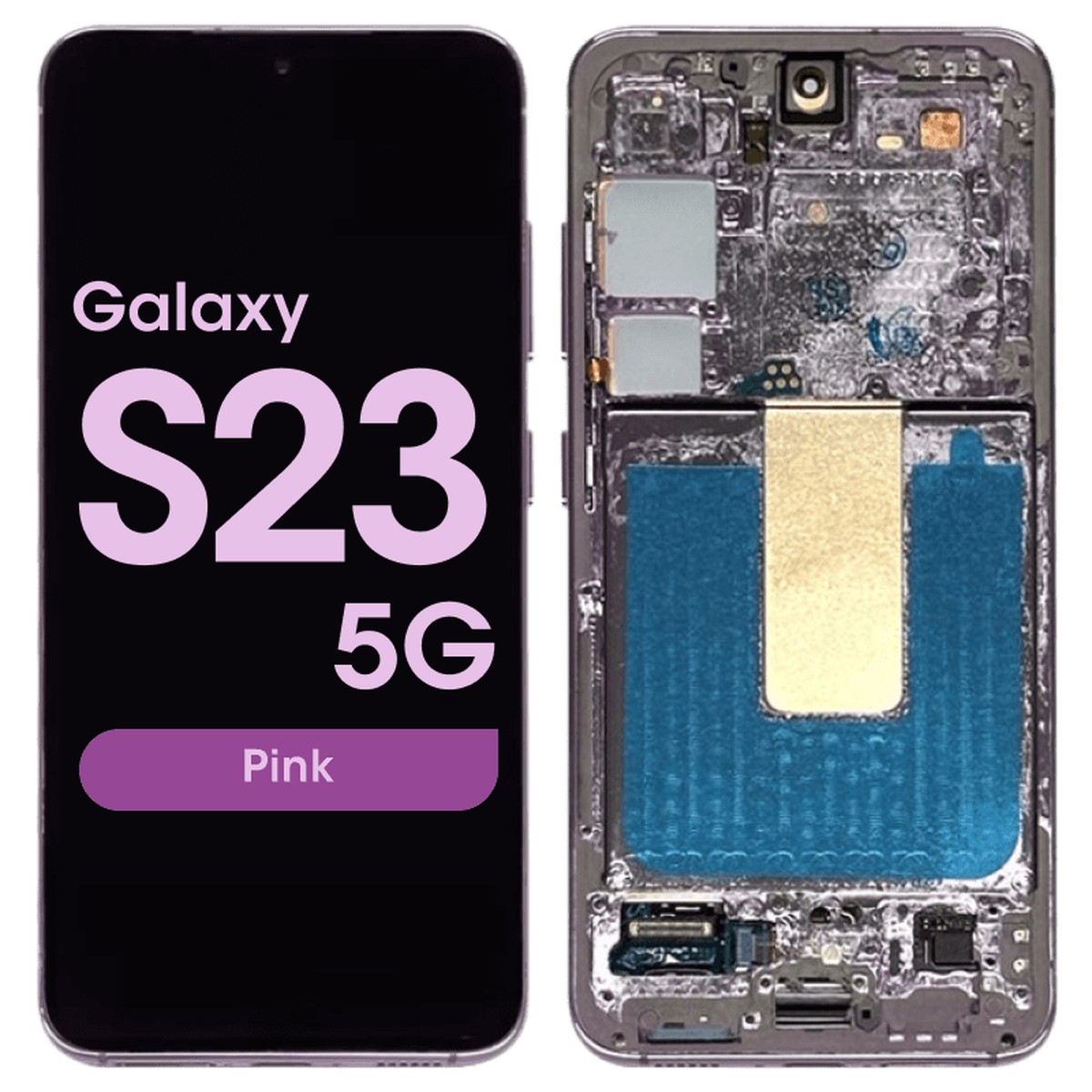 Pantalla OLED con táctil + marco Reacondicionado para Galaxy S23 5G (S911), Versión US / Internacional, Pink