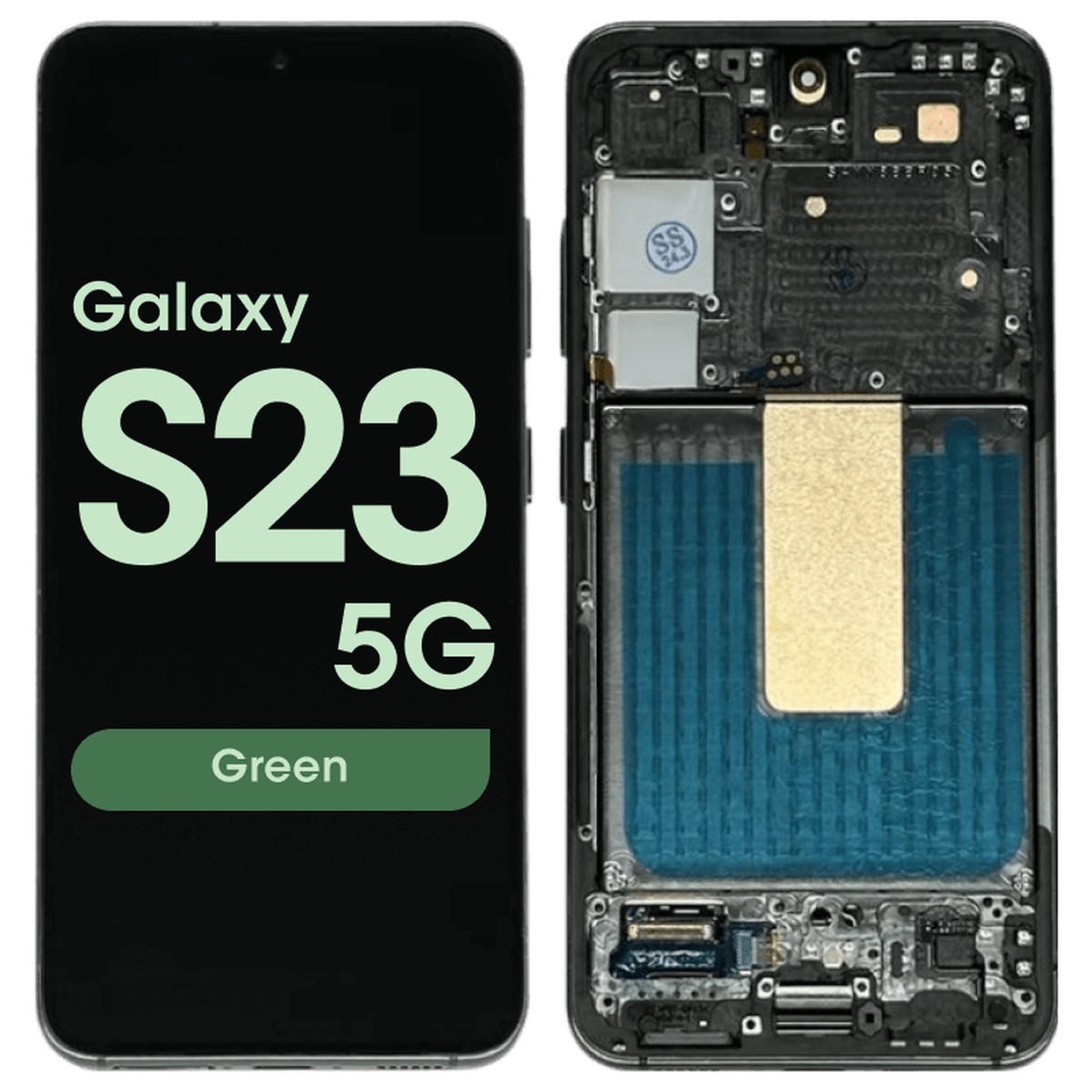 Pantalla OLED con táctil + marco Reacondicionado para Galaxy S23 5G (S911), Versión US / Internacional, Green