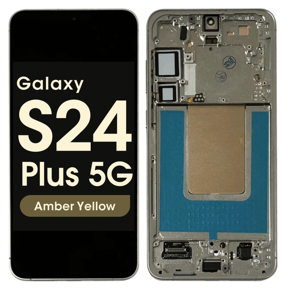 Pantalla OLED con táctil + marco Reacondicionado para Galaxy S24 Plus 5G (S926), Versión US, Amber Yellow