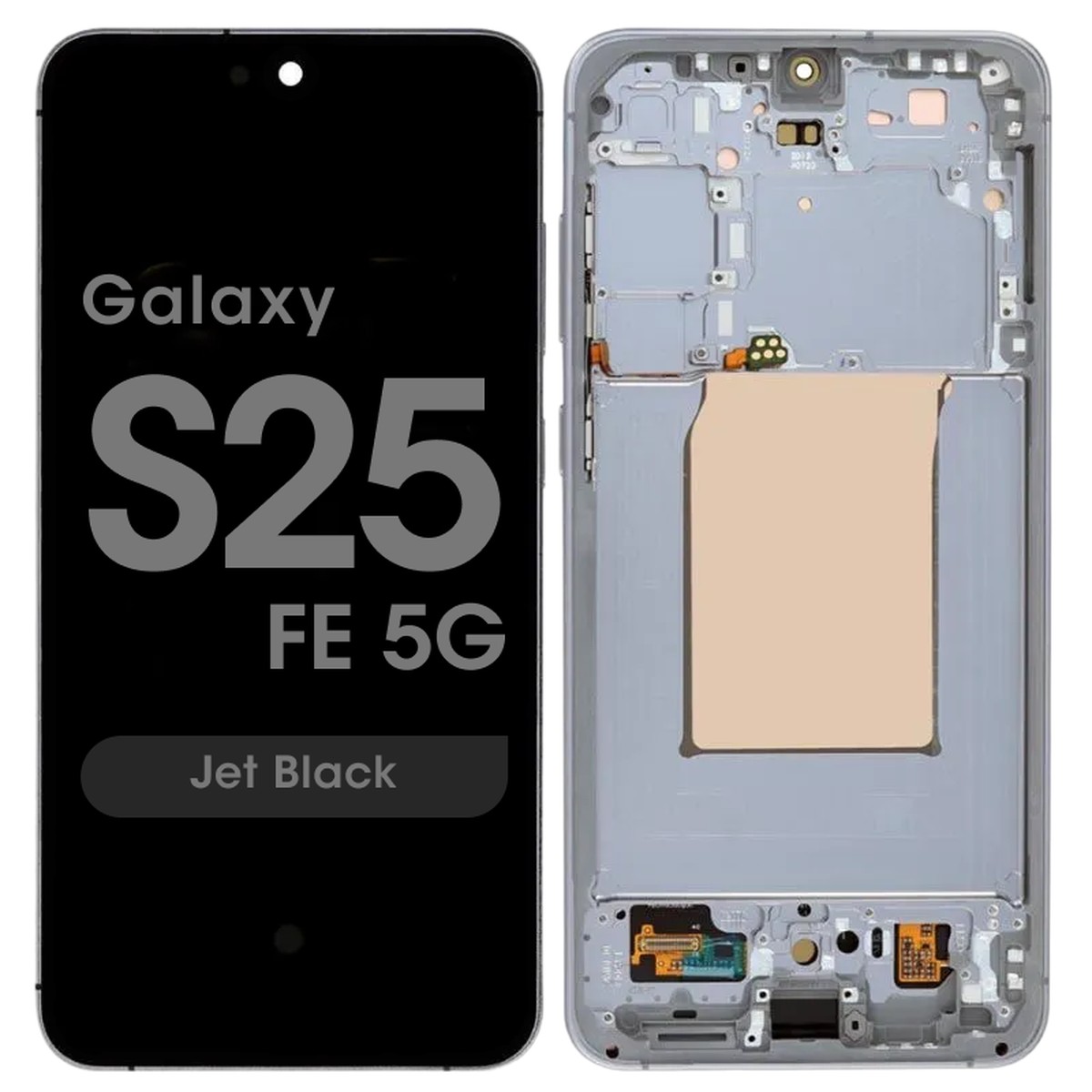 Pantalla OLED con táctil + marco Reacondicionado para Galaxy S25 FE 5G (S731), Versión US / Internacional, Jet Black