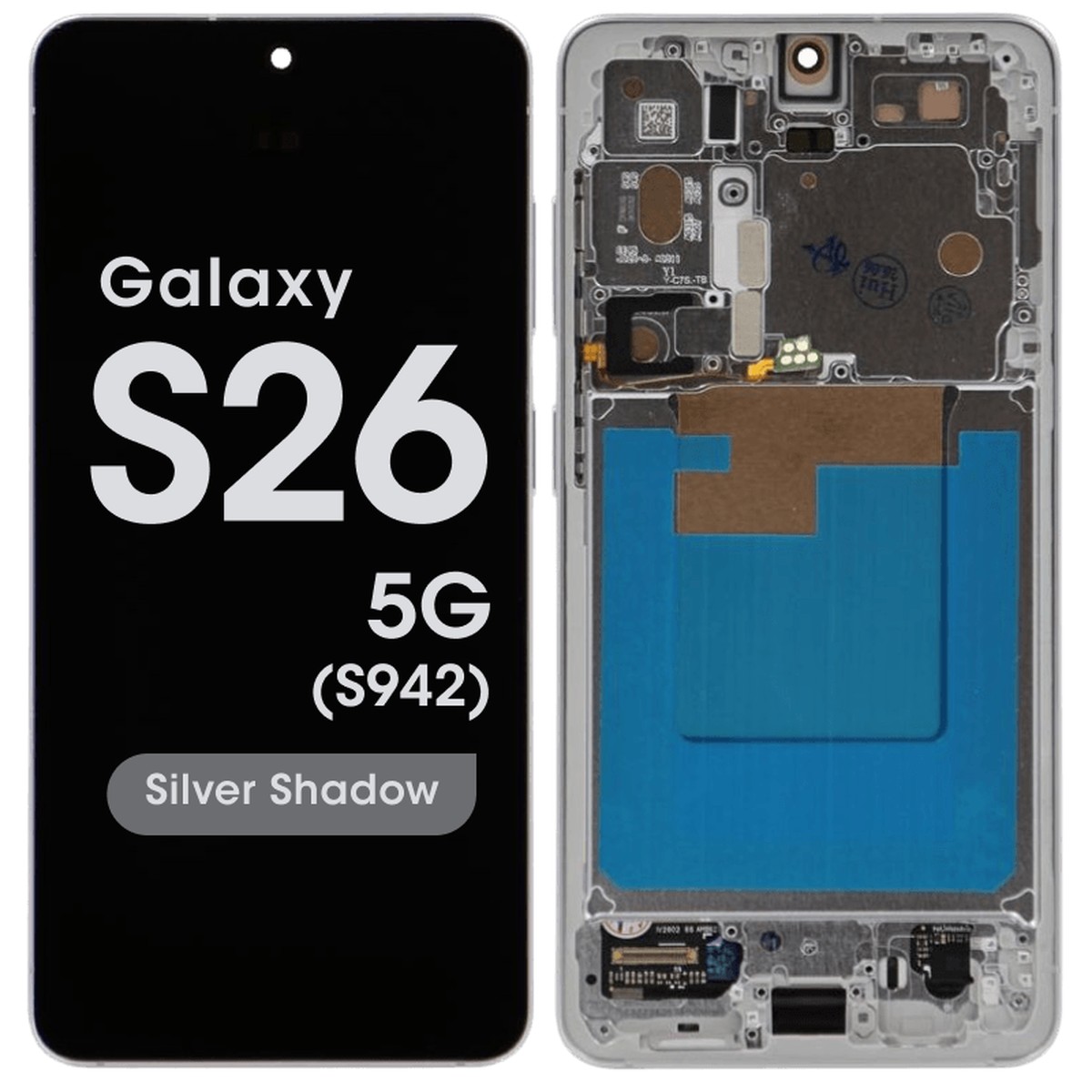 Pantalla OLED con táctil + marco Reacondicionado para Galaxy S26 5G (S942), Versión US / Internacional, Silver Shadow