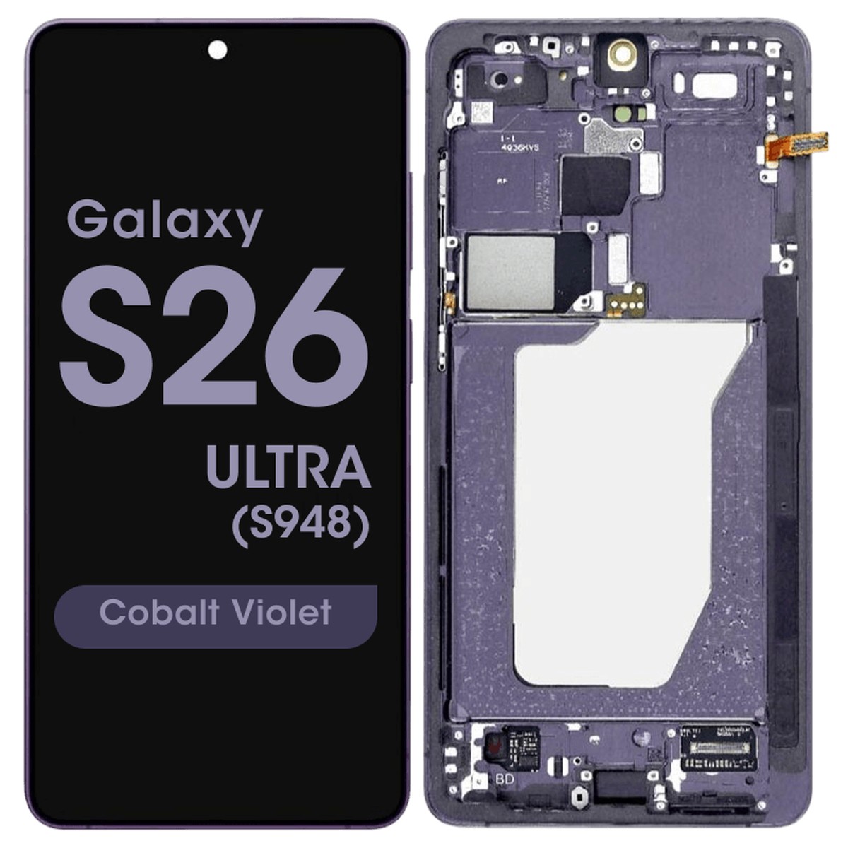 Pantalla OLED con táctil + marco Reacondicionado para Galaxy S26 Ultra 5G (S948), Versión US / Internacional, Cobalt Violet