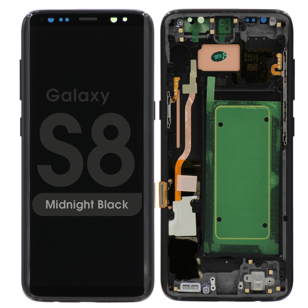 Pantalla OLED con táctil + marco Reacondicionado para Galaxy S8 (G950), Midnight Black