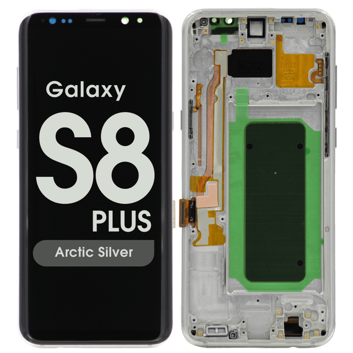 Pantalla OLED con táctil + marco Reacondicionado para Galaxy S8 Plus (G955), Arctic Silver