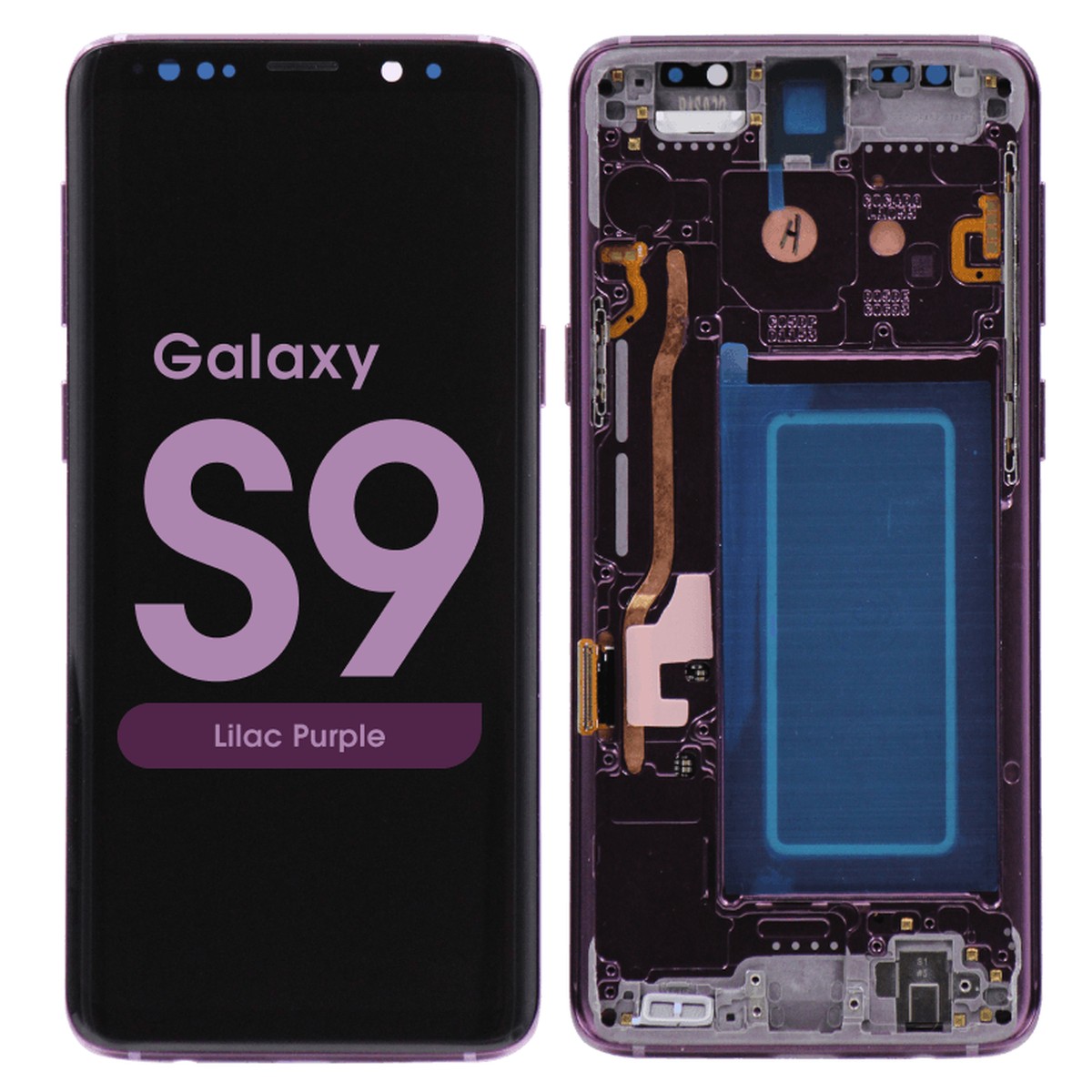 Pantalla OLED con táctil + marco Reacondicionado para Galaxy S9 (G960), Lilac Purple