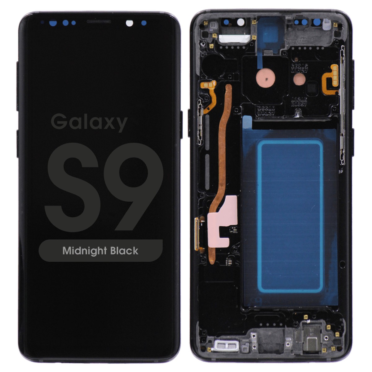 Pantalla OLED con táctil + marco Reacondicionado para Galaxy S9 (G960), Midnight Black