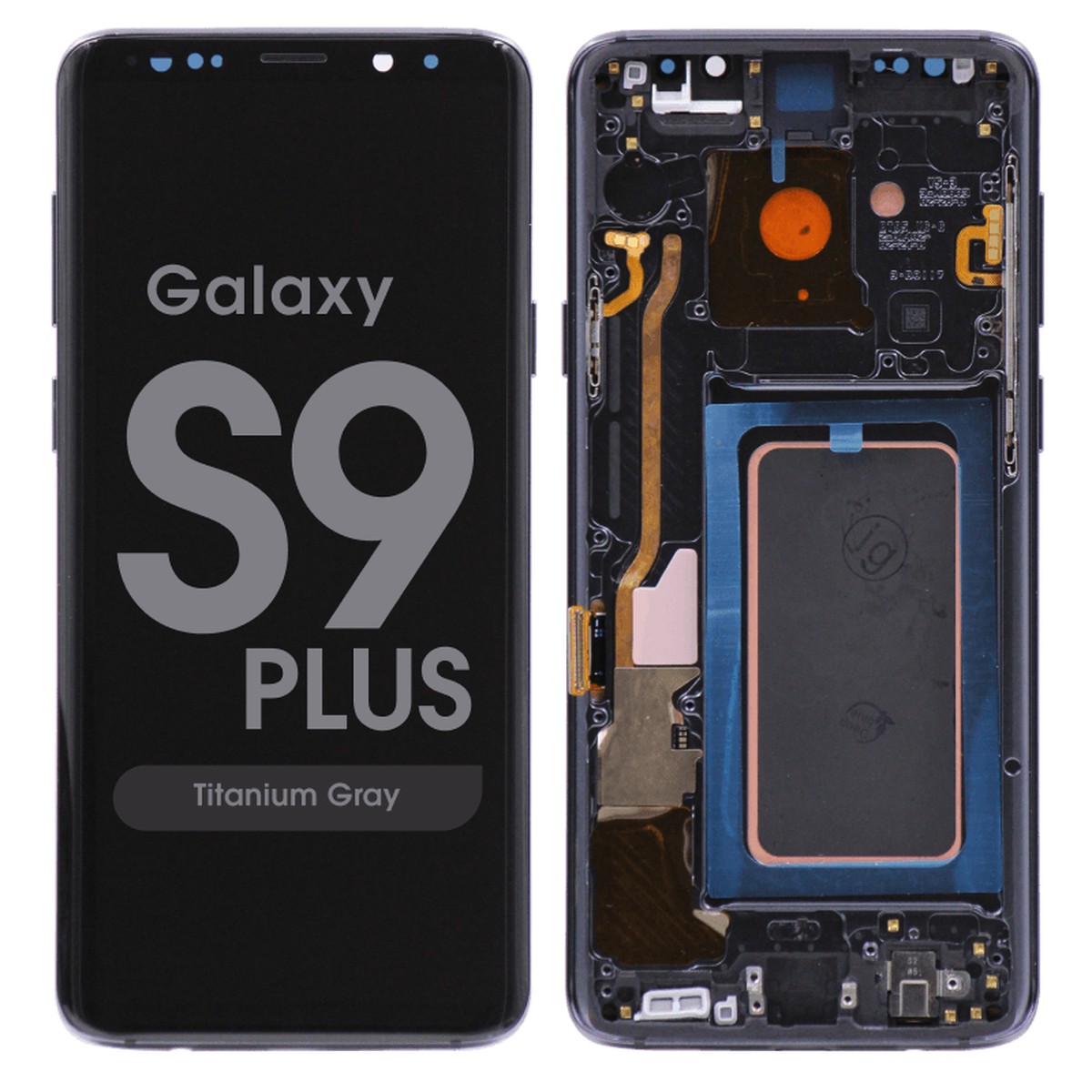 Pantalla OLED con táctil + marco Reacondicionado para Galaxy S9 Plus (G965), Titanium Gray