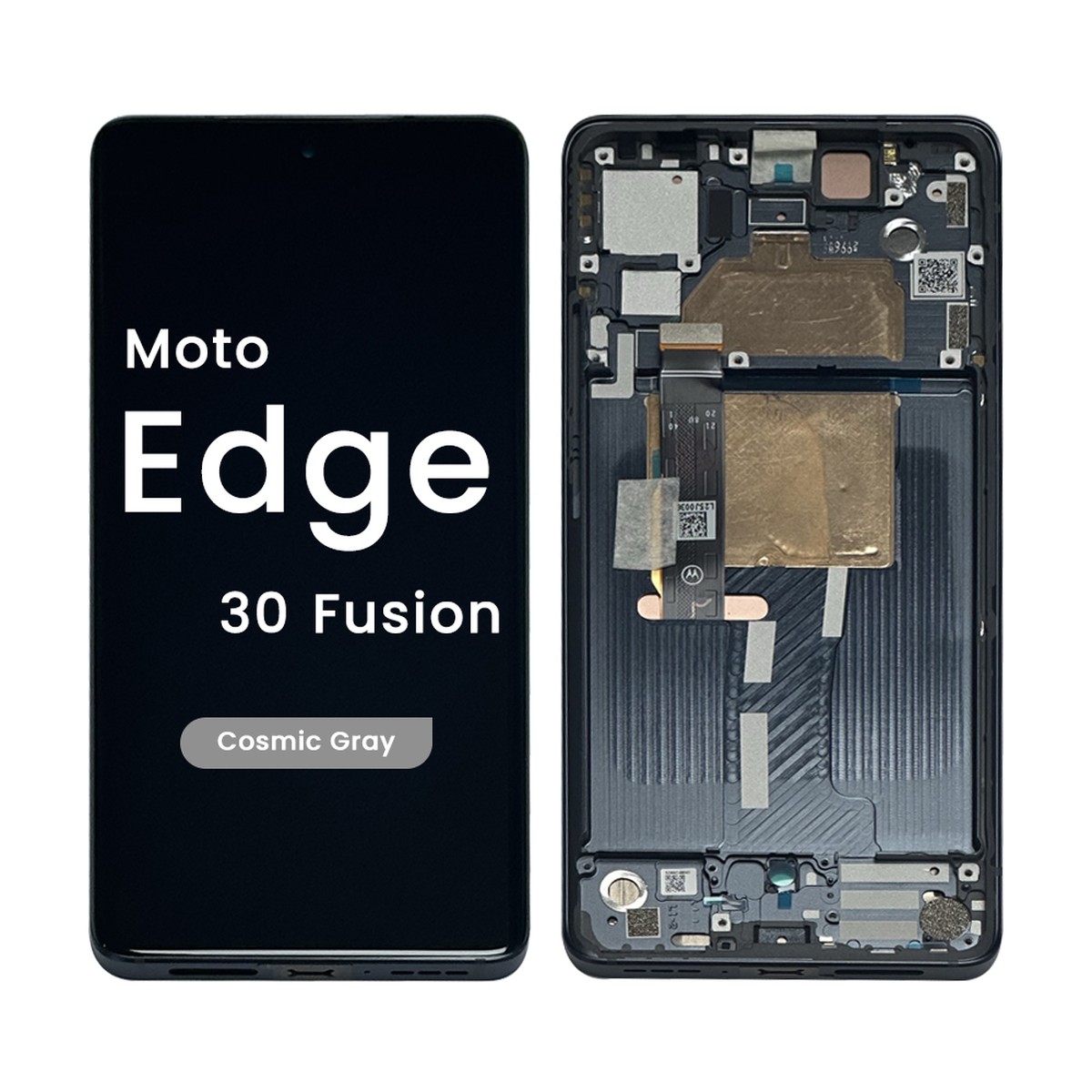 Pantalla OLED con táctil + marco Reacondicionado para Moto Edge 30 Fusion (XT2243-1), Cosmic Gray