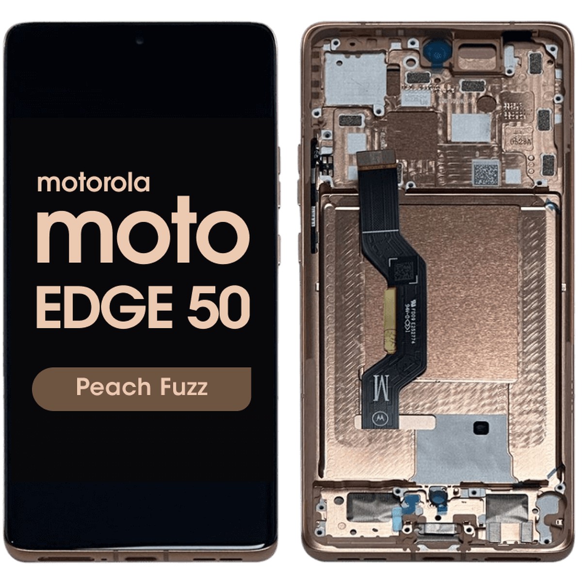 Pantalla OLED con táctil + marco Reacondicionado para Moto Edge 50 (XT2407), Peach Fuzz