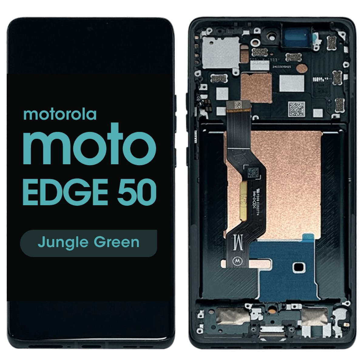 Pantalla OLED con táctil + marco Reacondicionado para Moto Edge 50 (XT2407), Jungle Green