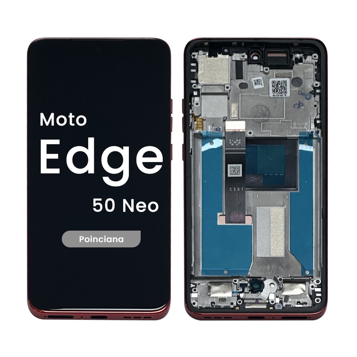 Pantalla OLED con táctil + marco Reacondicionado para Moto Edge 50 Neo (XT2409-3), Poinciana