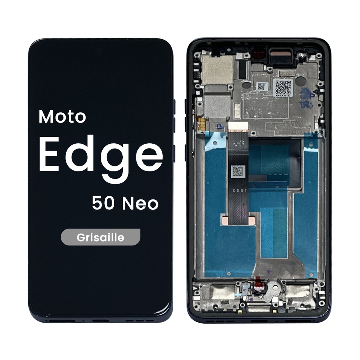 Pantalla OLED con táctil + marco Reacondicionado para Moto Edge 50 Neo (XT2409-3), Grisaille