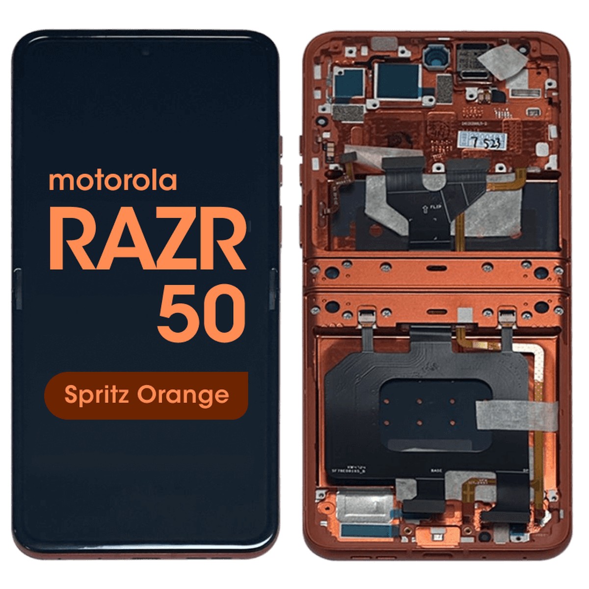Pantalla OLED con táctil + marco Reacondicionado para Moto Razr / Razr 50 (XT2453), Spritz Orange
